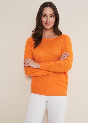 Phase Eight Melina Wrap Hem Knitwear Orange Canada | VDJBMW-725